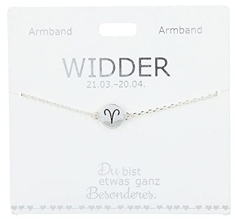Depesche 4715-040 Armband für Damen u. Kinder mit dem Sternzeichen-Symbol Widder