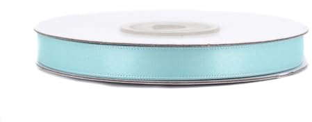 Doppelseitiges Satinband 10mm x 20m Rolle - FARBAUSWAHL in 6/10/25/38mm - farbecht & waschbar - Schleifenband für Hochzeit - Geschenkband zum Verpacken Dekorieren Basteln - Hellblau 311