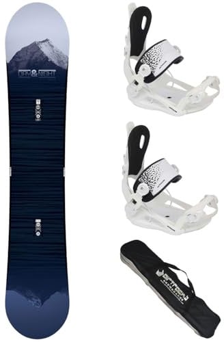 AIRTRACKS Damen Snowboard Set Day&Night Lady Rocker 148 - Snowboard Bindung Master W M - SB Bag