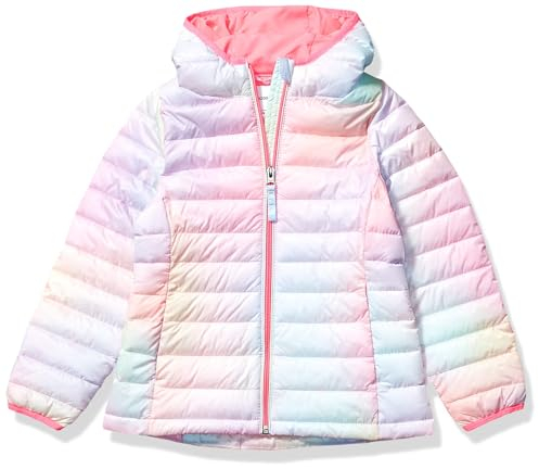 Amazon Essentials Piumino Leggero con Cappuccio Impermeabile e Ripiegabile Bambine e Ragazze, Rosa Sfumature, 5 Anni