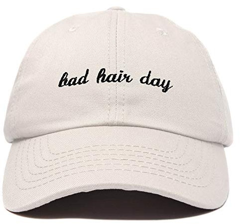 DALIX Bad Hair Day Cap Baseballkappe - Beige - Einstellbar