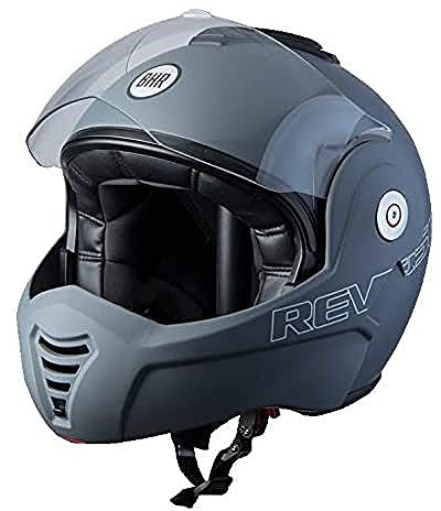 BHR Helmets 807 REVERSE Motorradhelm Unisex für Erwachsene, Grau Matt, XL