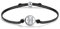 J.Endéar Armband mit Sternzeichen Fischezum Geburtstag, Silber 925 Handgemachte Kordel Filigran 24cm Verstellbares Armband Glückshoroskop Geburtstagsgeschenk für Mädchen Kinder Damen