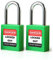 POFET 2PCS 38mm / 1.5inch Lockout Tagout Locks, Safety Padlock,Plastic Green