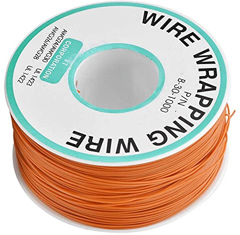 Überbrückungsdraht Orange 300m Kabellehre 0,25 mm OK-Draht Leiterplatte Reparatur von niederohmigem 30AWG-Wickelbrückenverzahntem Kupferdraht DIY Flexibel Weich | Flexibler verzinnte Kupfer-Jumper-Draht für Leiterplattenreparatur Wiederverwendbar, oxidationsbeständig