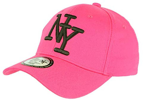 Hip Hop Honour - Berretto NY rosa e nero, alla moda, da baseball Stazky Rosa taglia unica