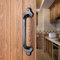 INIRET 2 confezioni da 2 maniglie per porta in ghisa, stile industriale, stile rustico, per cancelli, esterni, garage, armadio, cassetto, armadietto, 2 pezzi