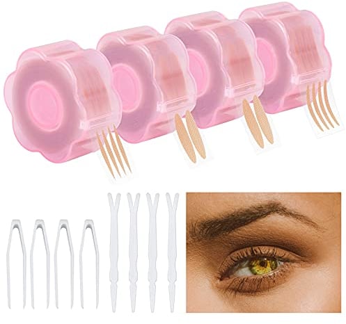 2400 Stück Schlupflider Stripes, Augenlid Stripes Unsichtbar, Zur Lidstraffung Ohne OP, Wasserfest 24h Halt Eyelid Lifting Stripes, Klebestreifen Gegen Eyelid Lifting Stripes Mit Gabelstangen Pinzette
