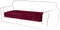TIANSHU Velvet Stretch Kissenbezug Sofakissen Schonbezug Möbelschutz Sofa Sitzbezug für Couch 1-teilige Velvet Kissenbezüge für 3 Sitzer (3 Sitzer, Weinrot)