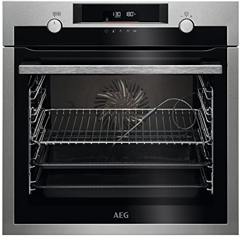 AEG 6000 Electric Single Oven with Food Sensor - Stainless Steel