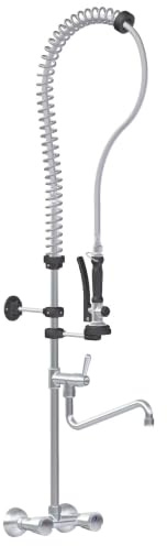 GastroHero Zweiloch Geschirrwaschbrause Profi 100 + Mischbatterie Wand Gastronomiebedarf