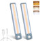 MERTTURM 25CM Unterbauleuchte Küche 96LED, 3 Farbtemperatur Dimmbar LED Leiste mit Bewegungsmelder, 2000mAh Aufladbar Schrankbeleuchtung LED Sensor Licht für Küche Schrank Kleiderschrank Treppe, 2Stk