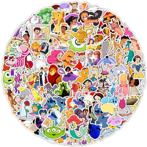 100 Stück Charakter Aufkleber für Laptop, Stoßstange, Skateboard, Wasserflaschen, Computer, Telefon, Gitarre, Cartoon-Aufkleber für Kinder, Teenager und Erwachsene
