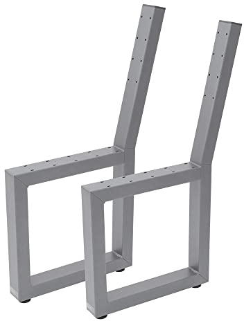 Bankgestell Sitzbank Bank Stuhl Esstisch Sitzecke Metall DIY Gestell Gartenbank (2er-Set, Anthrazit DB703)