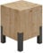 Mendler Hocker HWC-L76, Sitzhocker Holzhocker, Industrial Metall Massiv-Holz MVG-Zertifiziert, Natur
