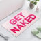 Qleewei Get Naked Badematte, lustiger Badezimmerteppich, weich, rutschfest, niedlich, lustige Badezimmer-Dekoration für Schlafzimmer, Rosa, 81,3 x 50,8 cm
