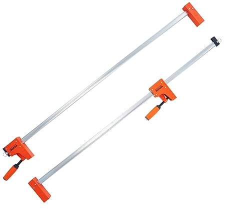 VEVOR Bar Clamps for Woodworking, 2-Pack 50 Parallel Clamp Set, F Clamp with 1100 lbs Load Limit, Even Pressure, High-strength Plastic and Carbon Steel, Wood clamps for Woodworking Metal Working
