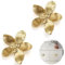 Schrankknöpfe Kommodenknöpfe 2Stk Goldene Blumen-Schubladenknöpfe Kleiderschrankgriff Möbelknöpfe Knaufgriffe Handles Vintage Schränke Möbelknöpfe für Schlafzimmer Badezimmer Möbelgriffe Küchentür