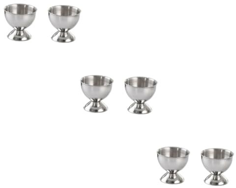 OUNONA 6pcs Egg Topper Double Egg Cup Baskets Kitchen Worktops Moulds for Breakfast