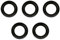 Tabanzhe 5 PCS Sink Plug Seal O-Rings Washers,Kitchen Drain Sealing Universal Rubber Sink Plug Strainer Replacement Fitting,Sink Waste Basin Bath Plug Seal Accessories for Basket Strainer(black)