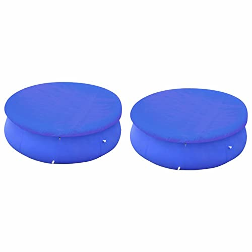 Rantry Abdeckplane 2 Stück für oberirdischen Pool, rund, 450 – 457 cm, für Möbel, Poolabdeckung, Poolabdeckung, Abdeckplane für Pool