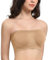 Lemorosy Women's Non Padded Underwire Strapless Bra Multiway Bandeau Tube Top Bralette(Beige,XXL)