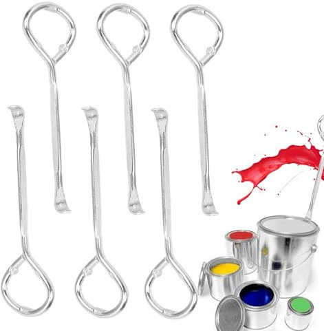 6PCS Paint Can Opener Durable Steel Paint Tin Opener Multi Purpose Tin Openers Preserve Can Integrity for Paint Can Varnish Bucket Paint Bucket Bottle Opener