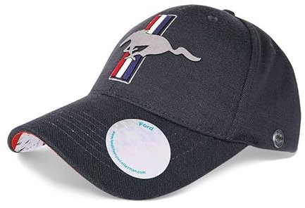 Ford Mustang Logo rPET Baseball Cap Denim-Look verstellbar