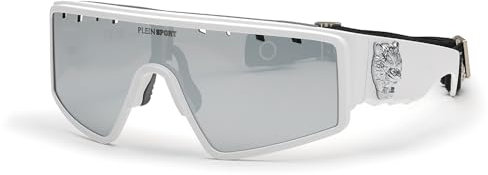 PHILIPP PLEIN SPORT Herren The Flame Sonnenbrille, Mattweiß, 99/0/130