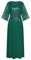 Glitzer Kleid Damen Schwarz Einfarbig Kleid Festlich Damen Stillvoll Maxi Ballkleid S Grün -7