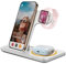 Foldable Wireless Charger - 3 in 1 Wireless Charging Station for Apple Devices - 15W Fast Wireless Charging Stand for iPhone 16/15/14/13/12/11, Apple Watch & Airpods - White