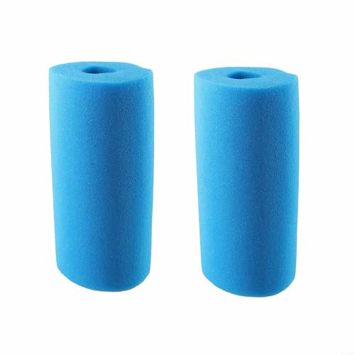 Emiif Schwimmbadfilter, wiederverwendbar, waschbar, Schaumstoffkartusche für Intex Typ B, Ersatz-Filterschwämme (2 Stück)