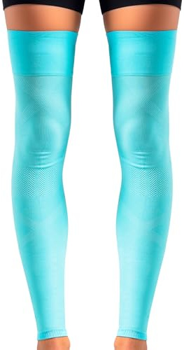 SLIMCELL PRO Genouillère de Compression Jambe Sport – Manchon Maintien Genoux Running Homme Femme, Jambière Longue Anti UV pour Course à Pied, Cyclisme, Fitness, Chaussettes Sport de Contention