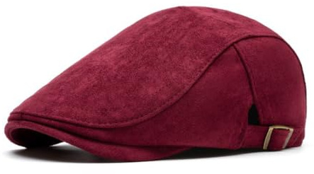 QICHEN Flatcap Schiebermütze aus Wildleder, Herbst/Winter Newsboy Mütze Barett Schirmmützen Herren