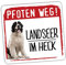 siviwonder Landseer Sticker Pfoten Weg Kleiner Auto Aufkleber Hundeaufkleber REFLEKTIEREND Reflective
