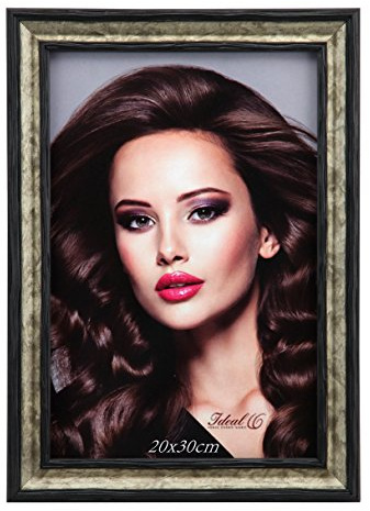 IDEAL TREND Twisty Kunststoff Bilderrahmen antiker klassischer Foto Rahmen fotorahmen Vintage Collage Picture Frame: Farbe: Silber | Format: 15x20