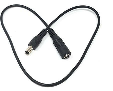 Maincore 50cm 2.1mm x 5.5mm DC Power Extension Cable Lead for Guitar Effect Pedal, Keyboards, Mixer, Electric Piano, Synthesizer, Sequencers, Drum Machines, Effects Processors, Music Instruments