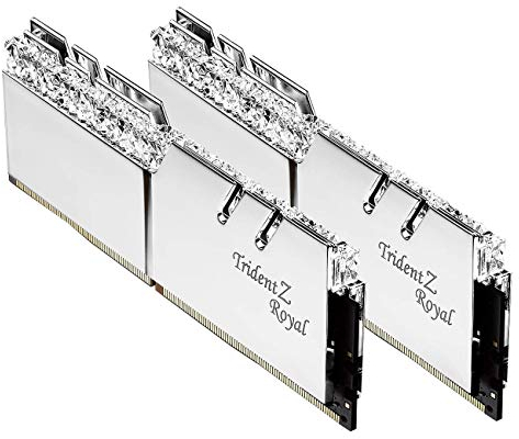 G.SKILL 16GB DDR4 Trident Z Royal Silver 3200Mhz PC4-25600 CL16 1.35V Dual Channel Kit (2x8GB)
