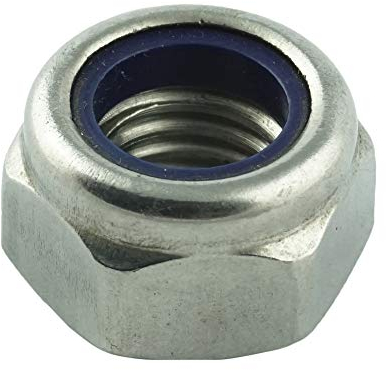 Eisenwaren2000 | M4 Sicherungsmuttern (100 Stück) - selbstsichernde Stoppmuttern niedr. Form DIN 985 - ISO 10511 - Edelstahl A2 V2A - rostfrei