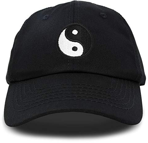 DALIX Ying Yang Dad Hat Baseball Cap Zen Peace Balance Philosophie, Schwarz, Einheitsgröße