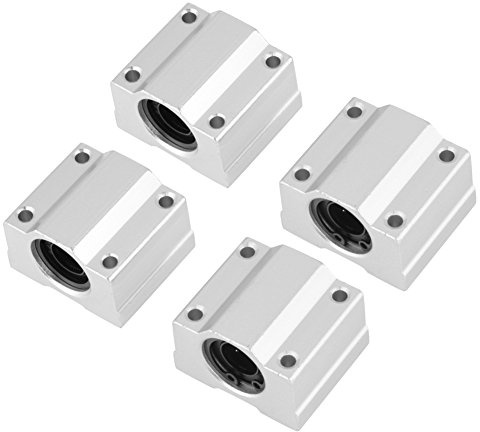 Linear Bearing Slide,4 Stück SCS12UU Slide Block Linearkugellager Gleiteinheit 36x42x28mm Aluminium Linearkugellager Gleitblock aus Aluminium, Stahlkugel,Innendurchmesser 12 mm