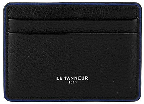 Le Tanneur, porte cartes, portefeuille, en cuir grainé, augustin, homme, 3 compartiments cartes, 1 poche plate, anti-rfid, porte-billets, pour cartes de crédit et de visites