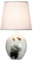 Fine Asianliving Chinesische Tischlampe Fische Sumi-e D28xH53cm mit Lampenschirm E27 China Orientalische Tischleuchte Keramik Nachttischlampen Asia