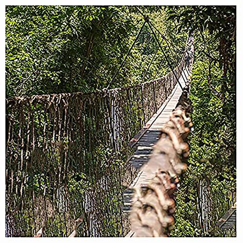 Yimihua Hanfseil Netto Sicherheitsnetz Kind Sicherheitsnetz Heavy Duty Weave Hanfseil Deckennetz Treppenschutz Klettern Net Seil Anhänger Netting Für Outdoor-terrasse 8mm / 10cm(Size:4x8m)