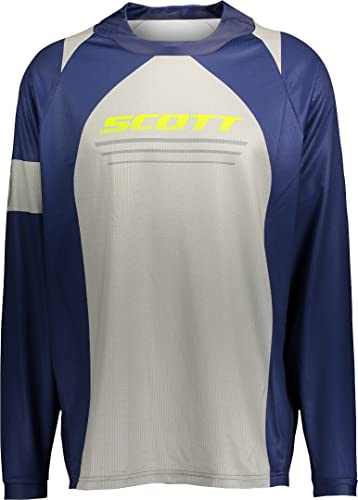SCOTT X-Plore MX Motocross Jersey/DH Fahrrad Trikot lang blau/grau 2025: Größe: L (50/52)