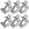Stainless Steel C Clamps Mini 1 Inch for Mounting, Heavy Duty Metal U Clamps for Metal Working, Small Desk Clamp with Stable Wide Jaw Opening & Protective Pads/I-Beam Design (6pcs)