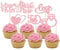 Gyufise 24Pcs Bride to Be Cupcake Toppers Pink Glitter I Do Love Heart Ring Miss To Mrs Cupcake Picks Bridal Shower Cake Decorations for Wedding Engagement Bachelorette Party Supplies