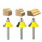 Wilsnsun 1/4 Inch Shank Roundover Beading Router Bit Set - Includes Beading, Double Roman Ogee, Roman Ogee with Bearing - 1/2 Radius, 3 Pcs