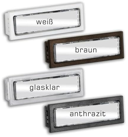 LIRA Namensschildtaster Außenmaß 65 x 22mm; Einbaumaß 60.5 x 18mm