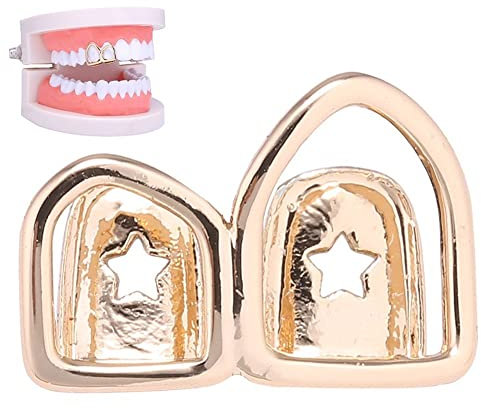 Hip Hop Hohl Offene Gesicht Doppelte Zahnzähne Kappen Zähne Abdeckung Punk Grill Zahnkappe Cosplay Party Rapper Schmuck Schmuck Dekor Dekor